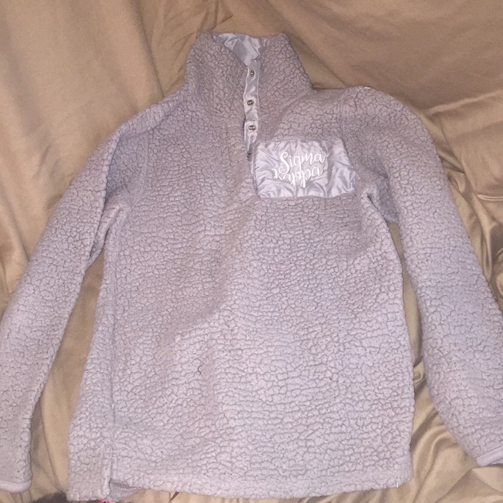 Sigma Kappa Stitched Letters Sweater